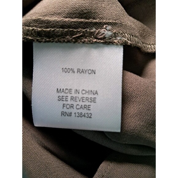 ModCloth Trusty Travel Tie Waist Button Up Top Shirt Olive Green Size XXS - Picture 11 of 12